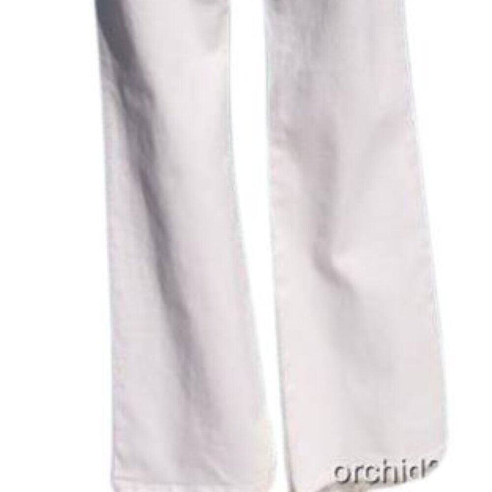 Cache White Denim Embellished Flare Jean Pant Rhinestone Chain Belt New $168 NWT - Picture 7 of 8